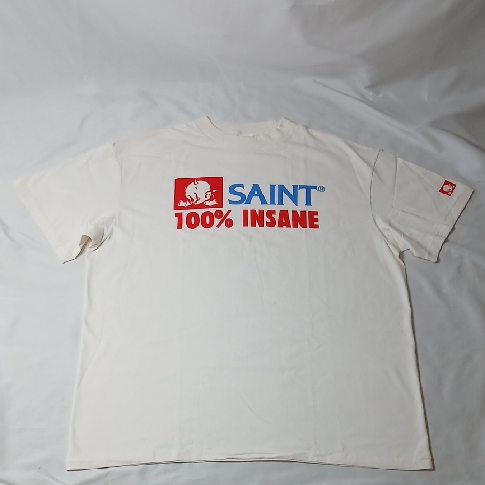 SAINT 100% Insane Short Sleeve Tee - White